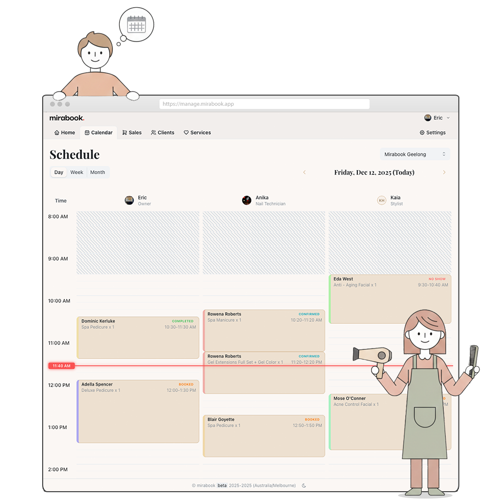 Mirabook Dashboard Preview